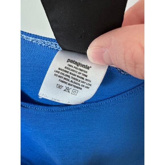 Patagonia Vintage Womens Blue Racer Back Tank Top Blue - Picture 3 of 3